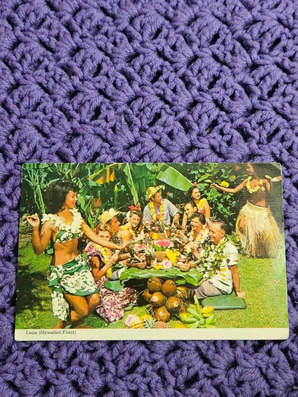 Luau Hawaiian Feast Postcard